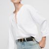 Women NATION LTD Shirts & Blouses | Alix Oversized Henley Optic White