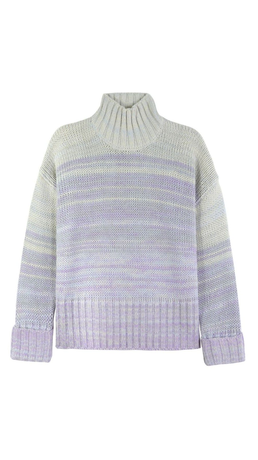 Women 525 America Sweaters | Ombre Blair Pullover Purple Rose Multi