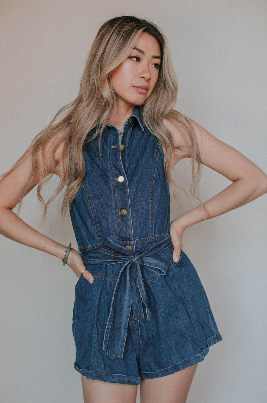 Women Kendall Lane | Julia Romper Denim