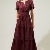 Women Anna Rae Midi & Maxi | Dahlia Dress Merlot