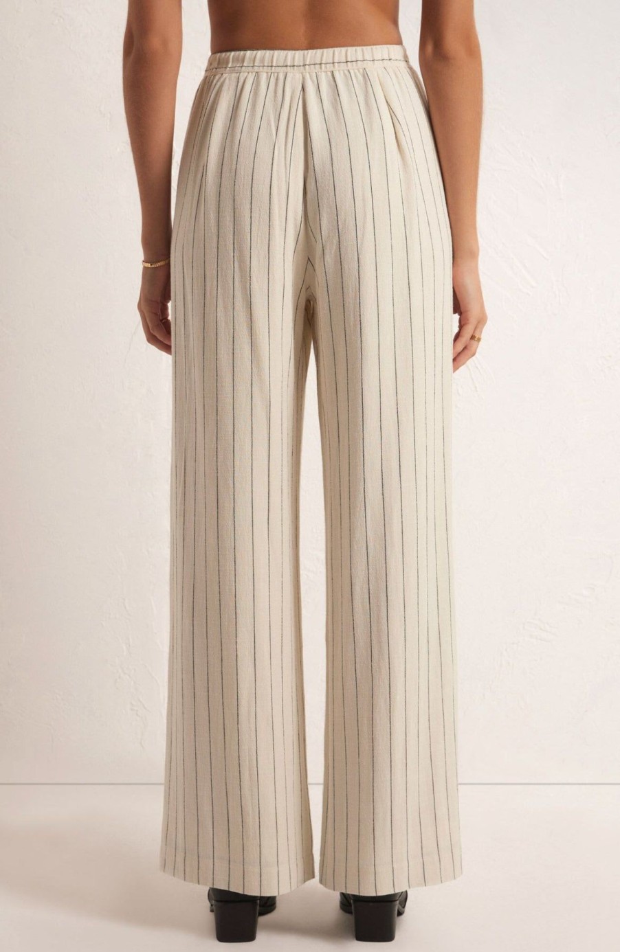 Women Z Supply Pants | Cortez Pinstripe Pant Sandstone