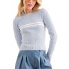 Women Anna Rae Shirts & Blouses | Liza Sweater Blue/White