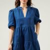 Women Anna Rae Vacation | Holly Babydoll Dress Mid Blue