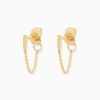 Women Gorjana Earrings | Tatum Chain Huggies Gold