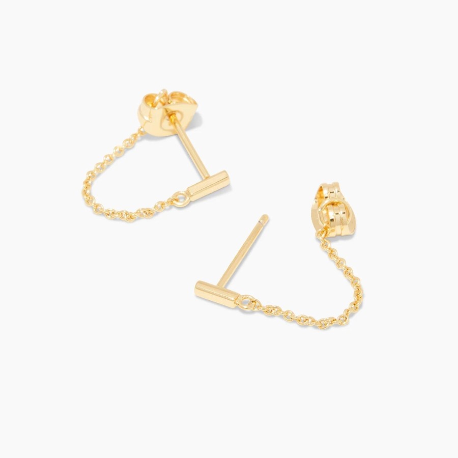 Women Gorjana Earrings | Tatum Chain Huggies Gold