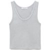 Women Perfect White Tee | Blondie Tank Heather Grey