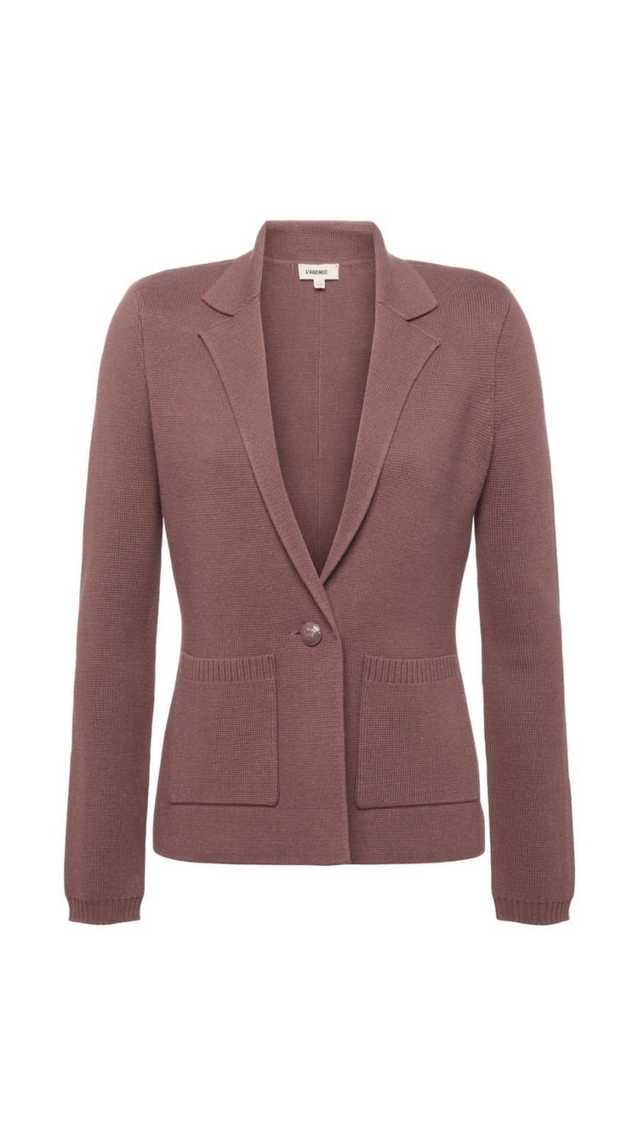 Women L'AGENCE Blazers | Lacey Knit Blazer Deep Taupe