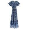 Women BELL by Alicia Bell Vacation | Charlotte Maxi Dress Indigo Print