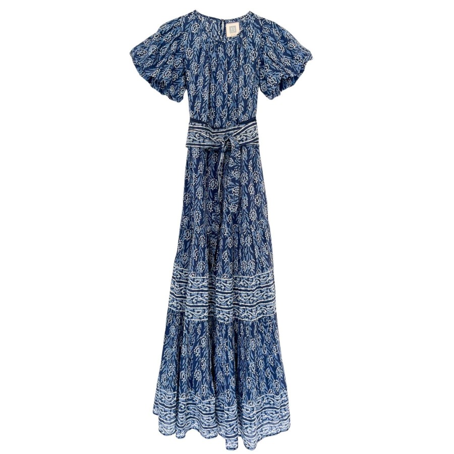 Women BELL by Alicia Bell Vacation | Charlotte Maxi Dress Indigo Print