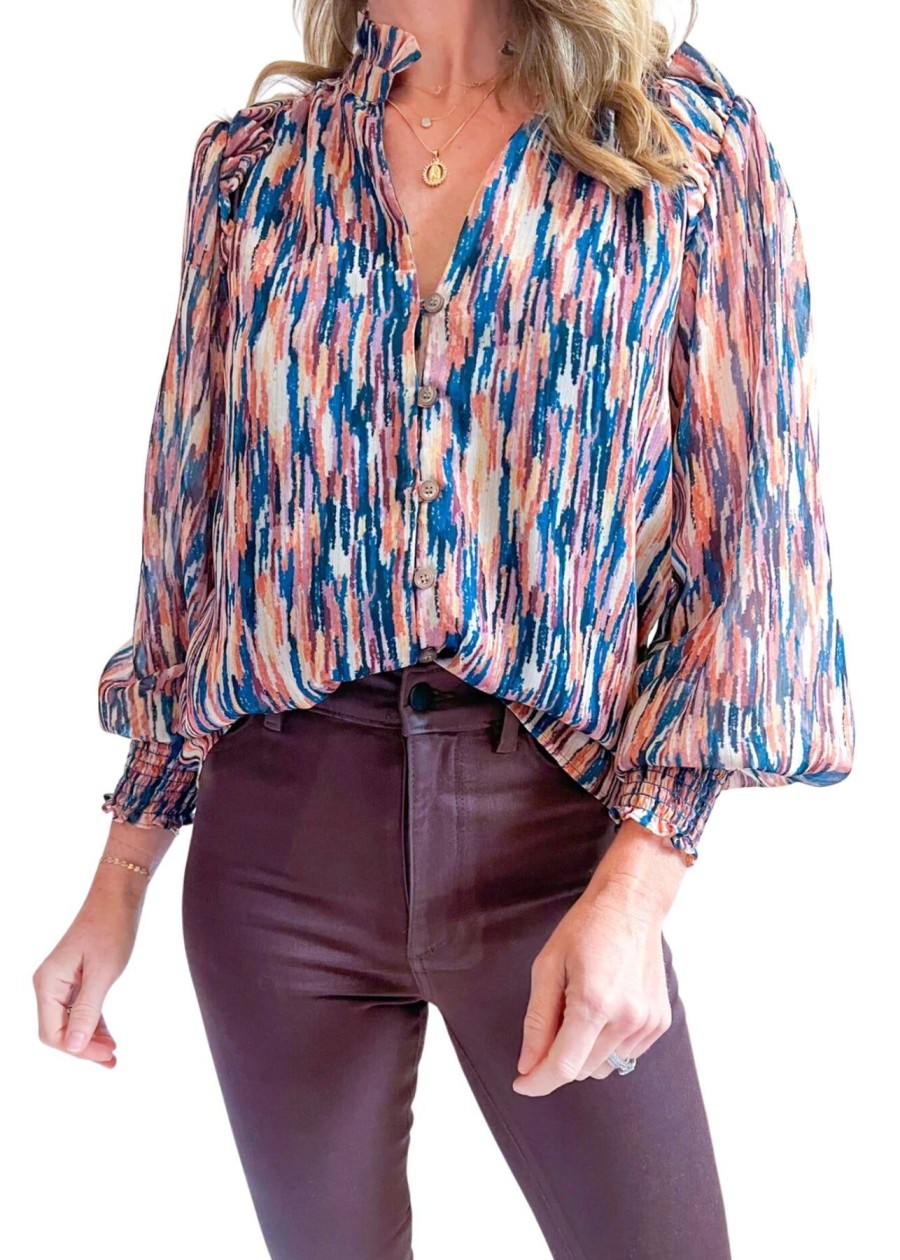 Women Willa Story Shirts & Blouses | Callie Top Blue