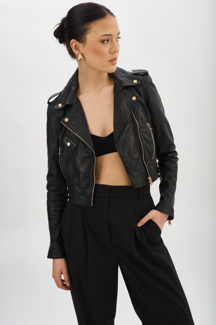 Women LAMARQUE Leather Jackets | Ciara Jacket Black