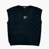 Women Estheme Cashmere Sweaters | V Neck Sweater Vest Noir