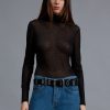 Women Rag & Bone Shirts & Blouses | Valencia Polka Dot Turtleneck Black