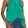 Women Ramy Brook Shirts & Blouses | Carmi Top Sea Green