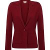 Women L'AGENCE Blazers | Lacey Knit Blazer Dark Bordeaux