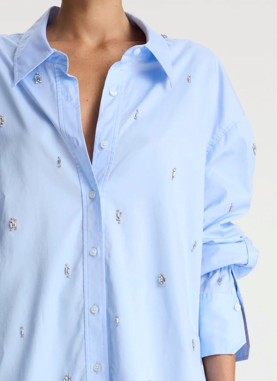 Women A.L.C. Shirts & Blouses | Monica Top Sky Blue