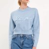 Women Anna Rae Sweaters | Love Sweater Powder Blue