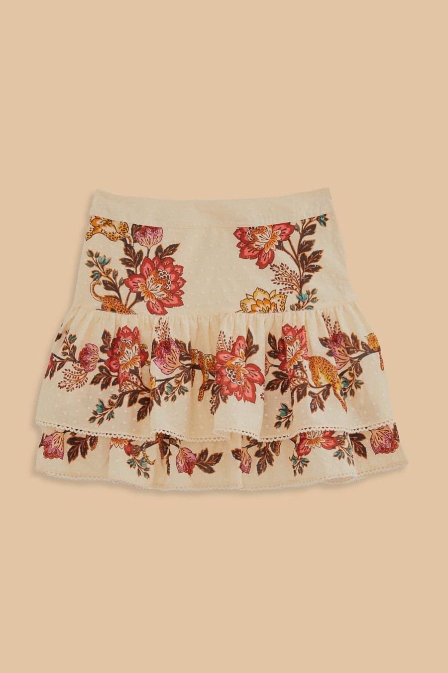 Women FARM Rio Skirts | Flowers Sand Mini Skirt Leopard