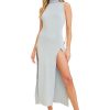 Women Spencer & Ella Midi & Maxi | Davia Ribbed Dress Sky Blue