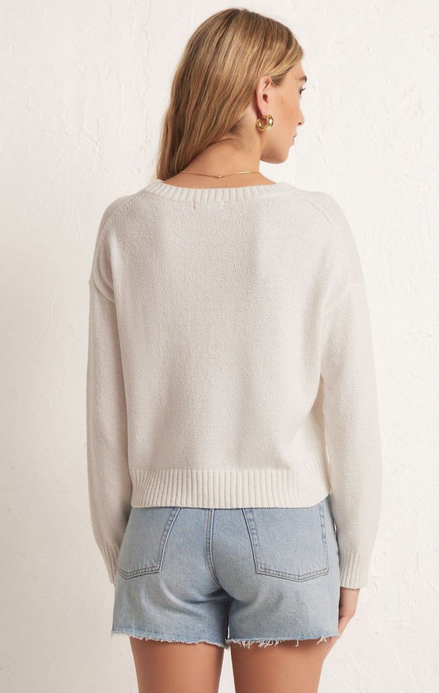 Women Z Supply Sweaters | Beach Sweater Violet Haze