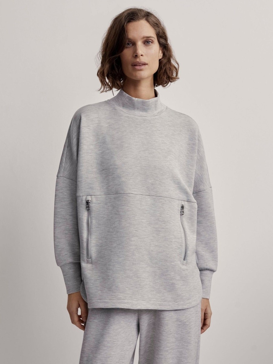 Women Varley | Bay Sweat Grey Marl