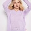 Women Lisa Todd Sweaters | Swaggy Chic Sweater Purple Passion