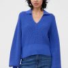 Women French Connection Sweaters | Mozart Relaxed Jumper Light Blue Depths