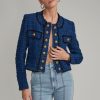 Women Generation Love Blazers | Karson Tweed Jacket Blue/Black