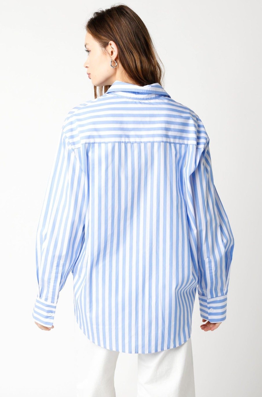 Women Kendall Lane Shirts & Blouses | Myers Shirt Light Blue Stripe