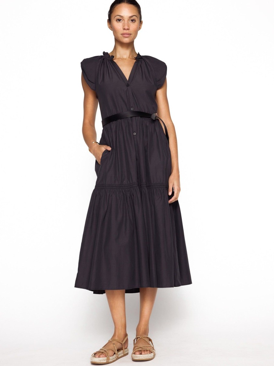 Women Brochu Walker Midi & Maxi | Santorini Dress Washed Black