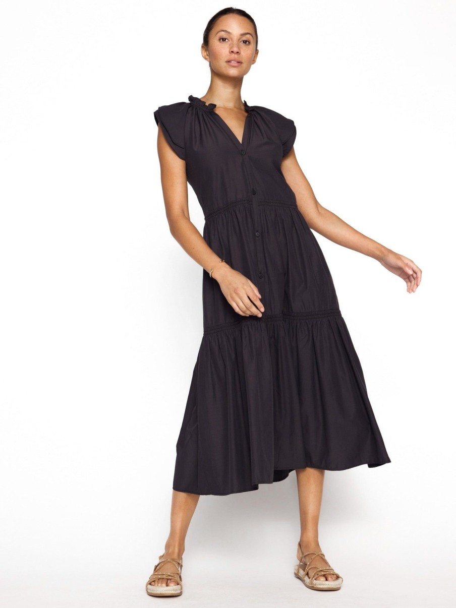 Women Brochu Walker Midi & Maxi | Santorini Dress Washed Black