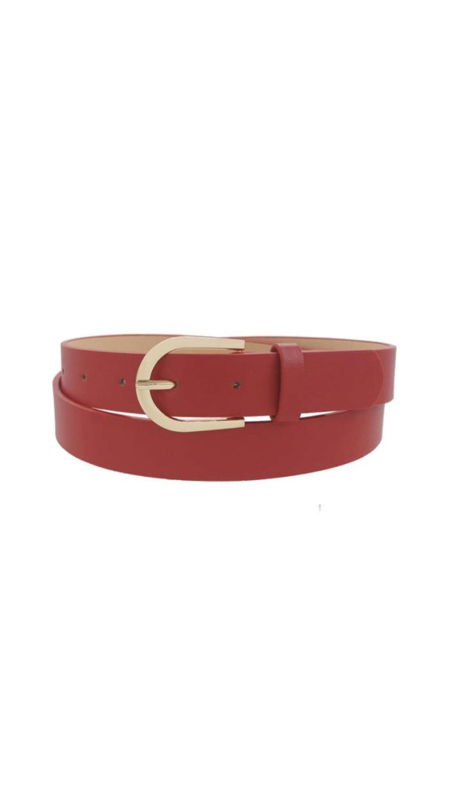 Women Uniquities Belts | U Buckle Belt Red