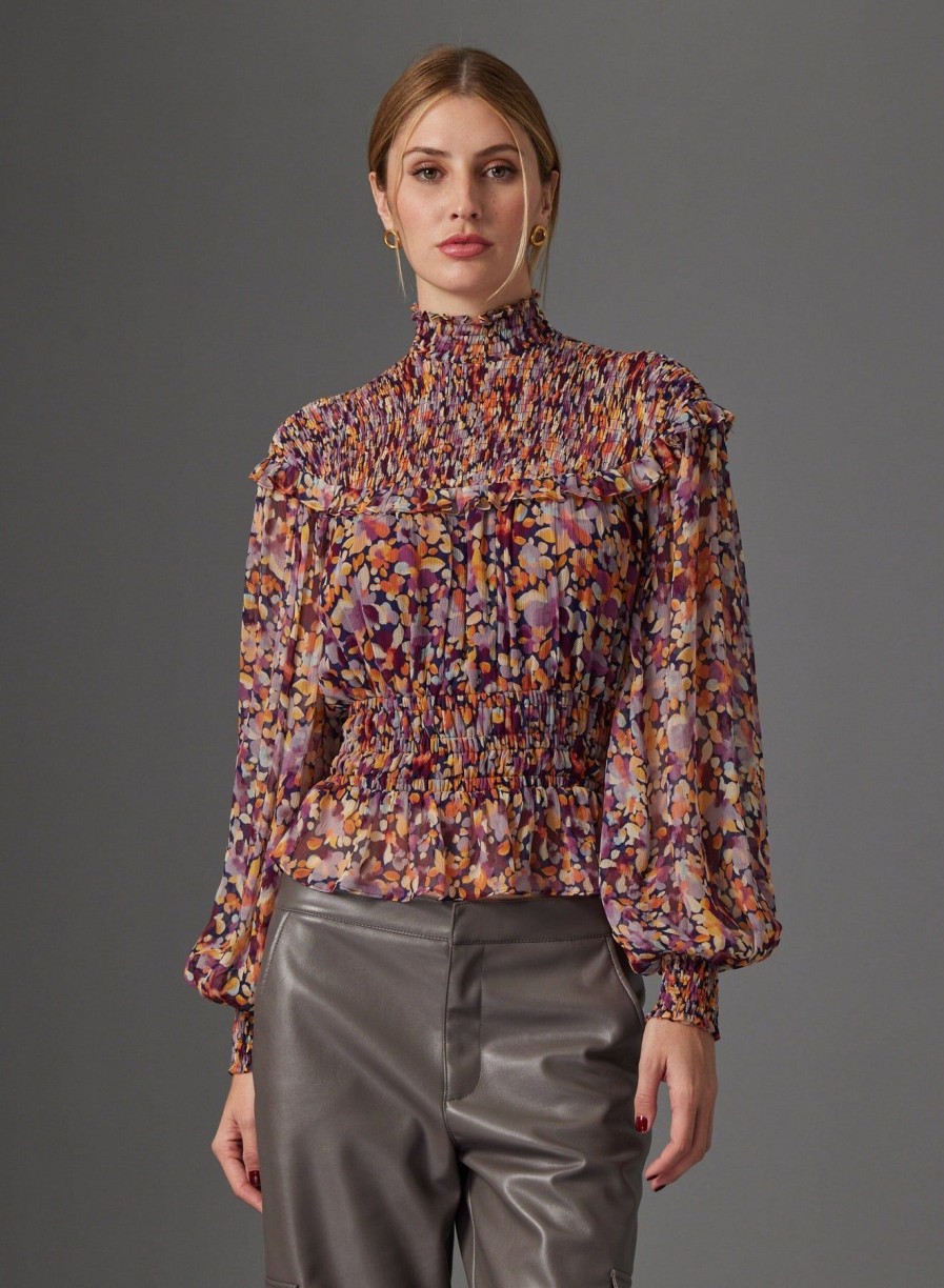 Women Gilner Farrar Shirts & Blouses | Freya Blouse Morning Glory