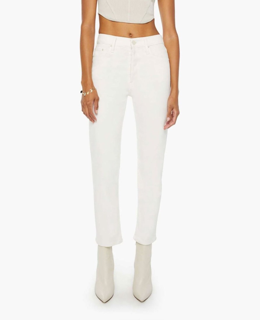 Women Mother Denim | Tomcat Ankle Jeans In Cream Puffs