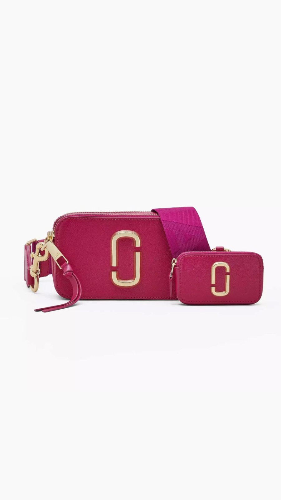 Women Marc Jacobs Handbags | The Utility Snapshot Bag With Charm Lipstick Pink