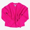 Women Autumn Cashmere Sweaters | Thermal Crew With Cuffs Atomic Pink