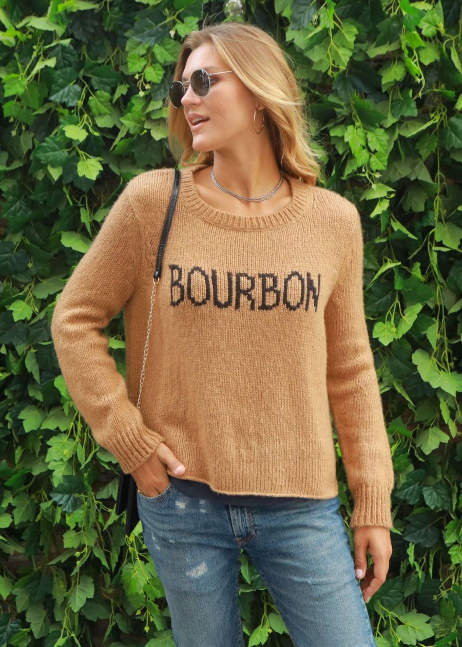 Women Wooden Ships Sweaters | Bourbon Crew Copper/Black