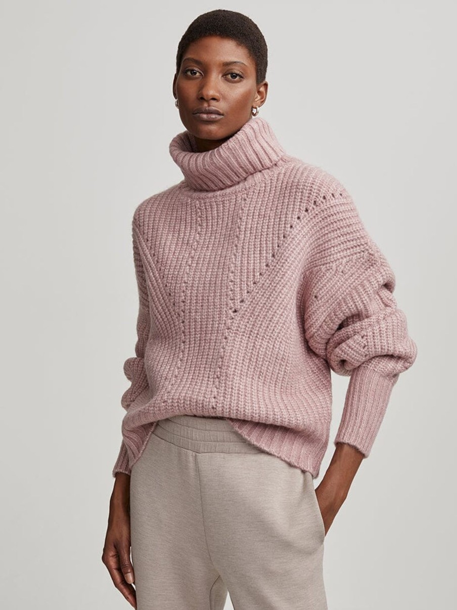 Women Varley Sweaters | Rogan Cropped Knit Woodrose