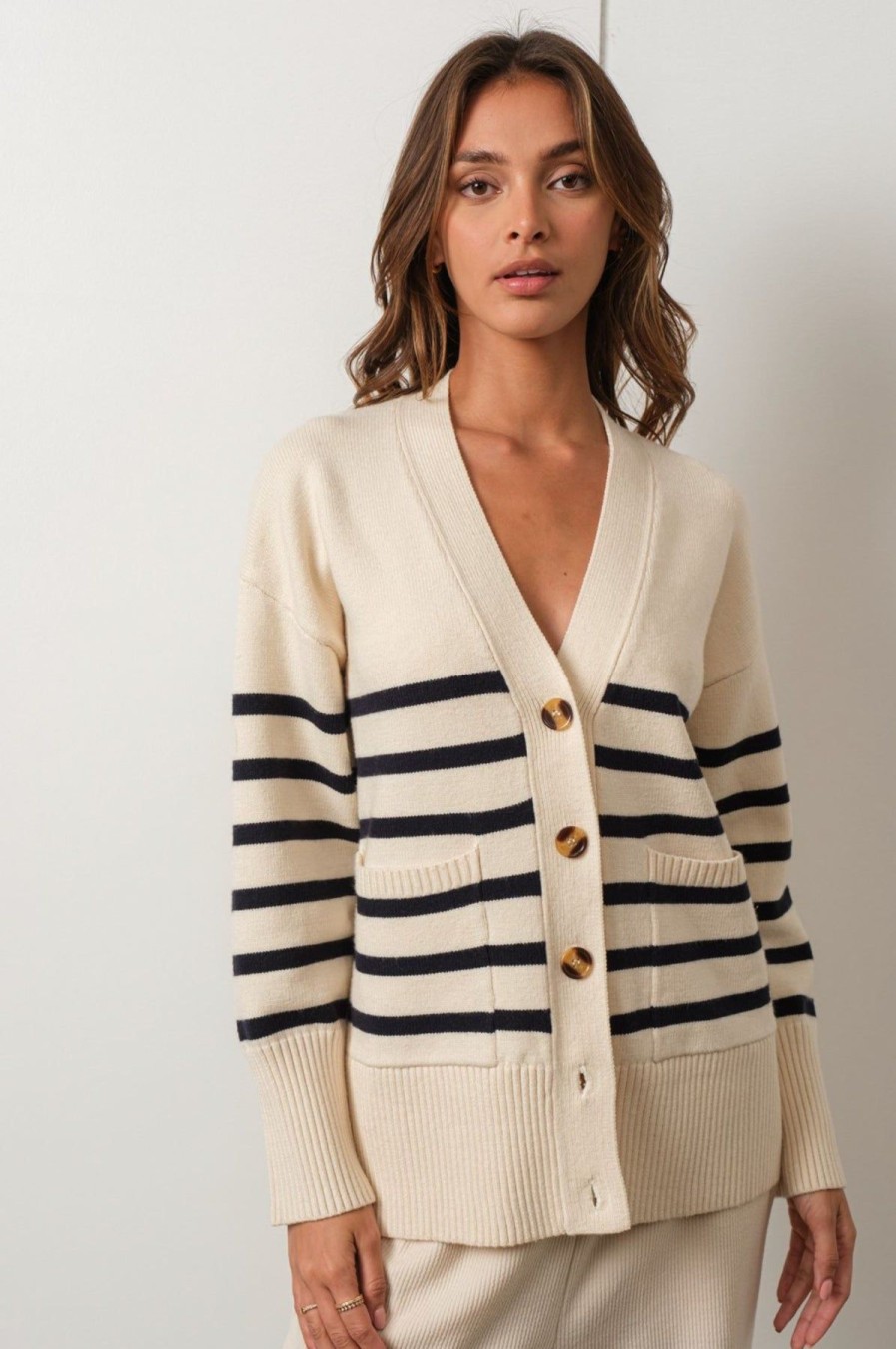 Women Kendall Lane Sweaters | Hallie Cardigan Cream