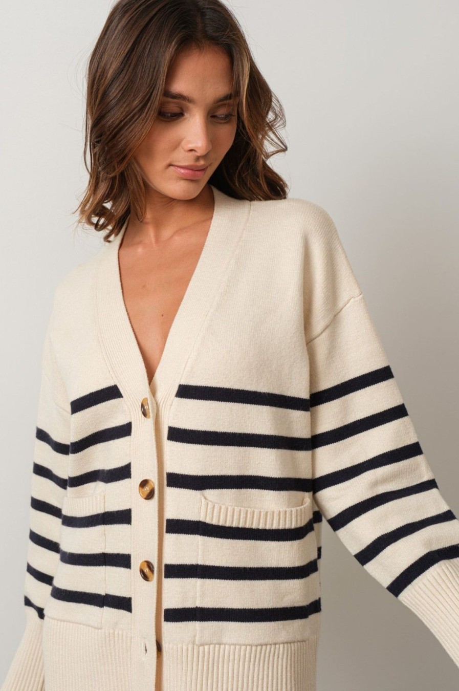 Women Kendall Lane Sweaters | Hallie Cardigan Cream