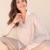 Women Alashan Cashmere Sweaters | Shirttail Crew Ecru