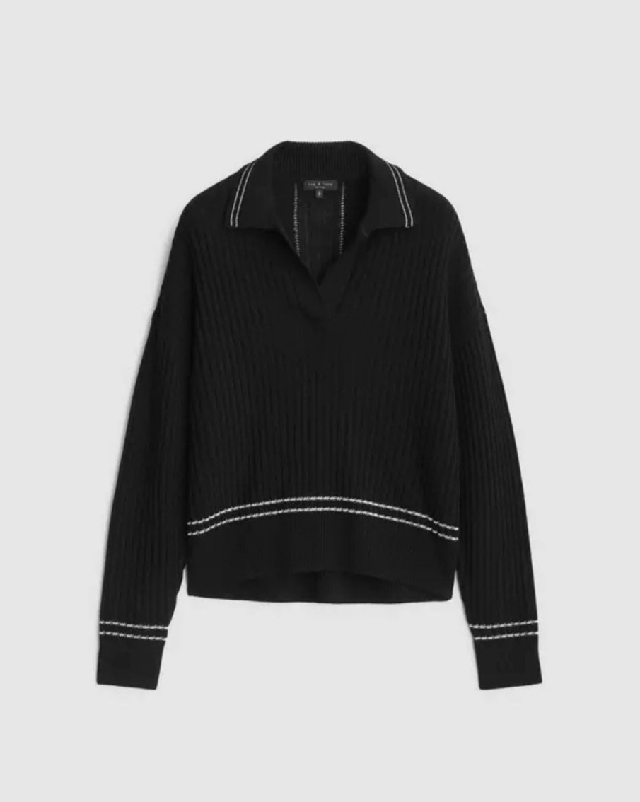 Women Rag & Bone Sweaters | Monti Polo Black