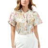 Women Anna Rae Shirts & Blouses | Calla Blouse Off White Multi