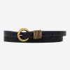 Women Amsterdam Heritage Belts | Alie Skinny Leather Belt Black