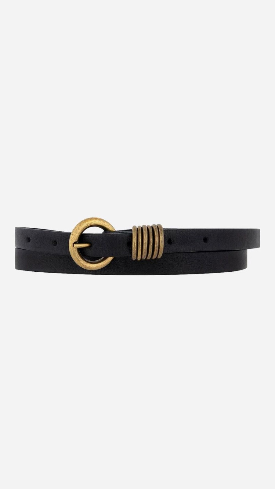 Women Amsterdam Heritage Belts | Alie Skinny Leather Belt Black