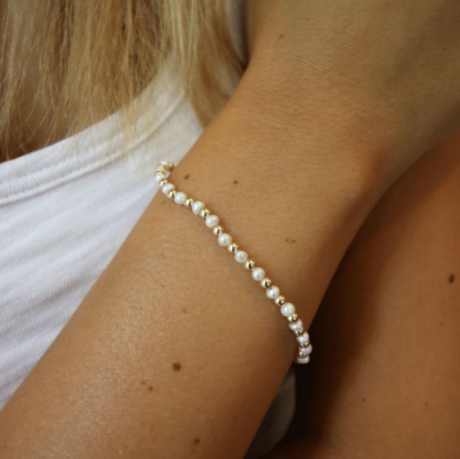 Women Erin Gray Bracelets | 3Mm 14K Gold Filled Pearl Bracelet