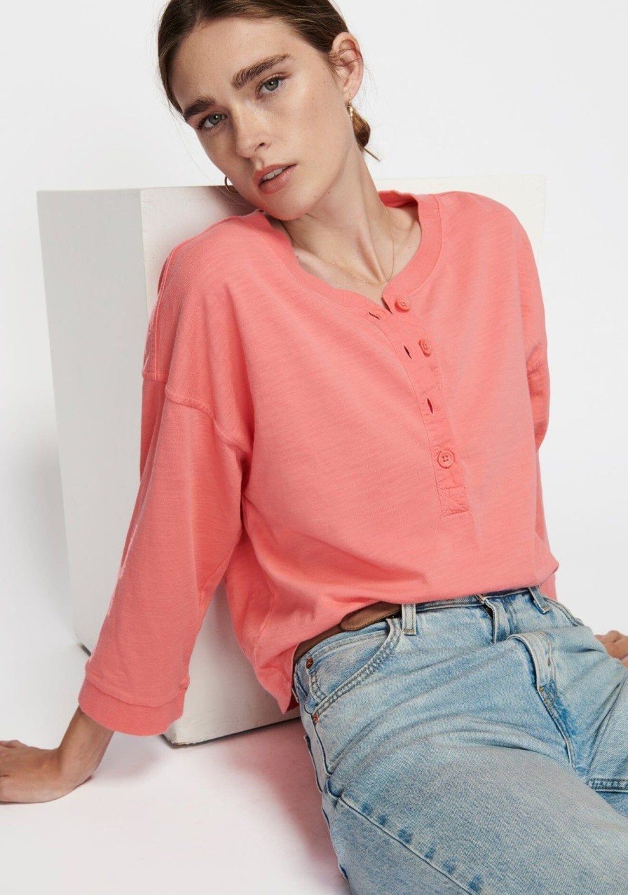 Women NATION LTD Shirts & Blouses | Alix Oversized Henley Babydoll