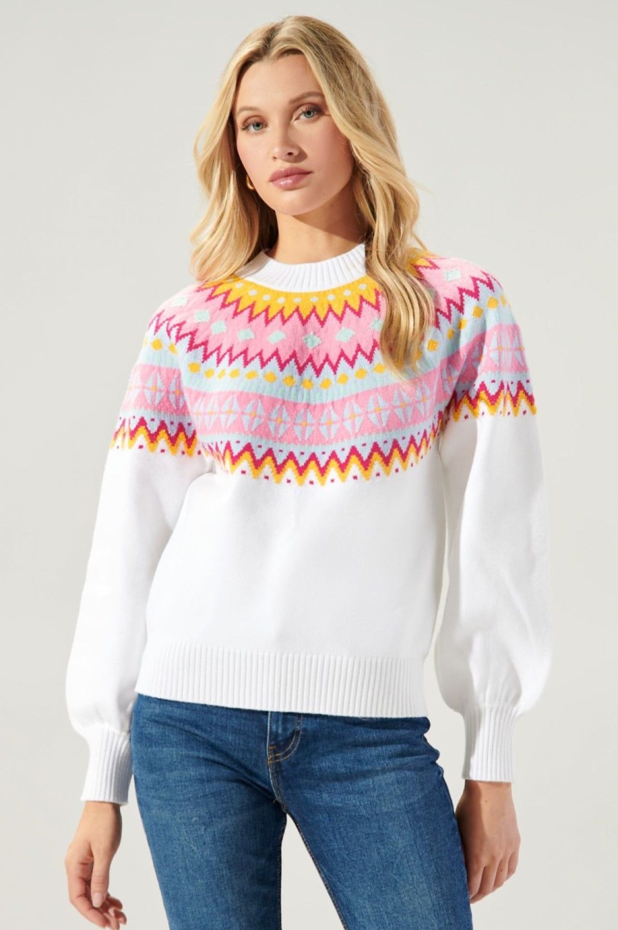 Women Anna Rae Sweaters | Penelope Sweater White