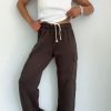 Women Perfect White Tee | Kelly Fleece Cargo Pant Vintage Black