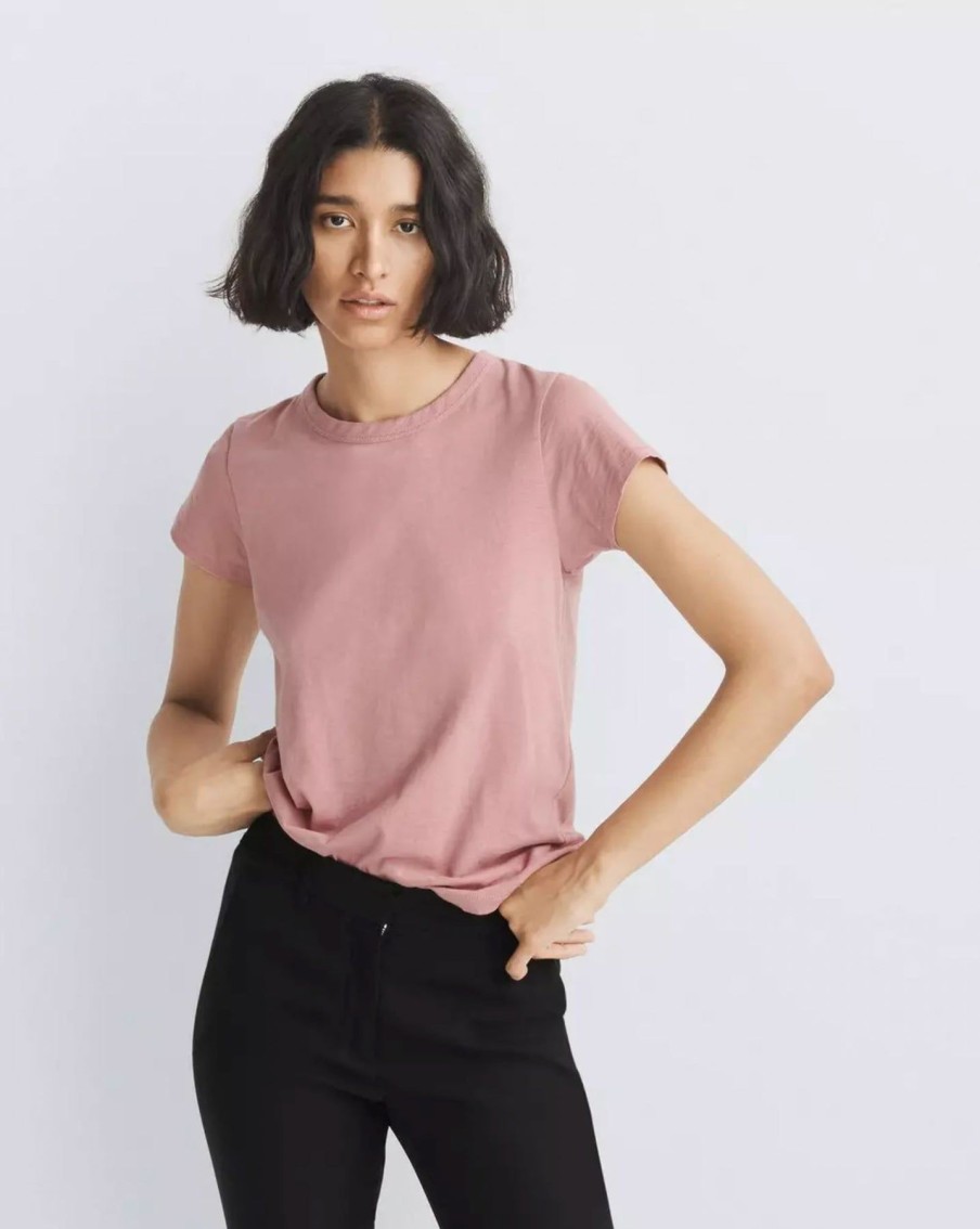 Women Rag & Bone Tees & Tanks | Slub Tee Rose